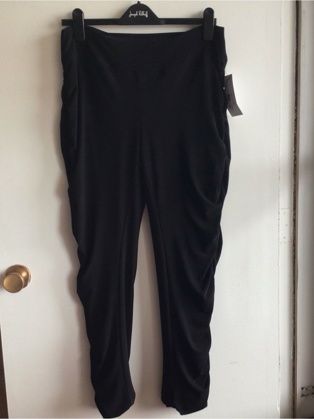 Sympli Black Draped Ponte Leggings